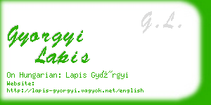 gyorgyi lapis business card